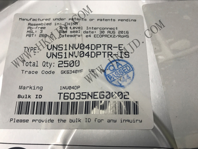 ST VNS1NV04DPTR PMIC - 配電開關(guān)、負(fù)載驅(qū)動(dòng)器 VNS1NV04