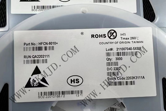 Mini-Circuits濾波器 HFCN-6010+ LTCC 高通濾波器，6300 - 15000MHz
