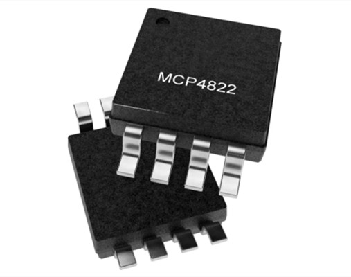 MCP4822T-E/SN內(nèi)置基準(zhǔn)電壓源的雙通道、12位數(shù)模轉(zhuǎn)換器（DAC） 8SOIC