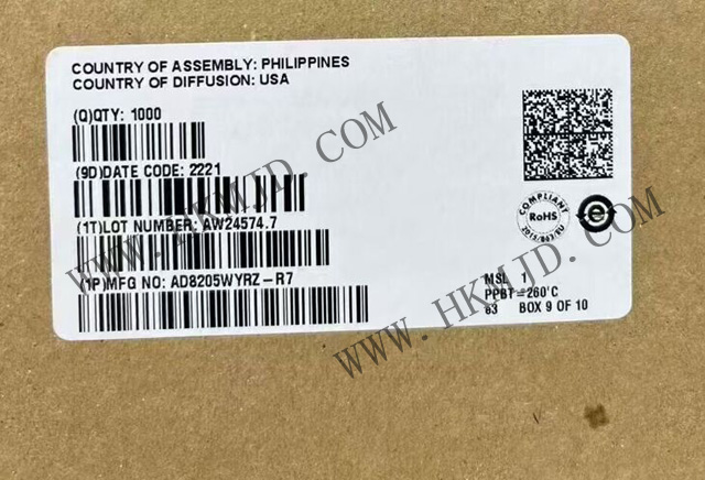 亞德諾(ADI) AD8205WYRZ AD8205 單電源差動放大器，提供8引腳SOIC封裝