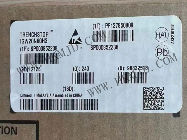 【分銷英飛凌IGBT晶體管】IGW20N60H3 600 V，20 A IGBT 分立式，采用 TO-247 封裝