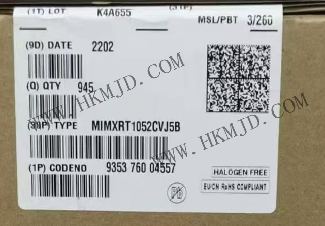 恩智浦 MIMXRT1052CVJ5B i.MX RT1050 交叉 MCU，帶 Arm Cortex-M7 內(nèi)核