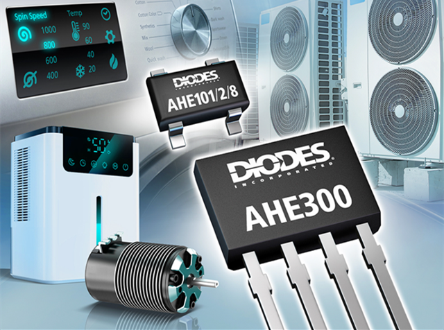 Diodes 公司推出先進(jìn)的銻化銦霍爾器件傳感器，適用于旋轉(zhuǎn)和電流檢測產(chǎn)品應(yīng)用