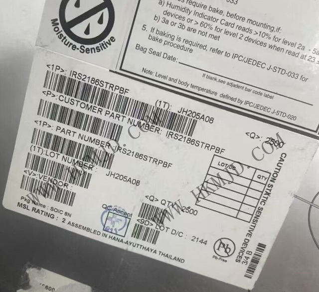 [供應] IRS2186STRPBF（英飛凌）600V，EiceDRIVER? 高壓側和低壓側柵極驅動器 IC